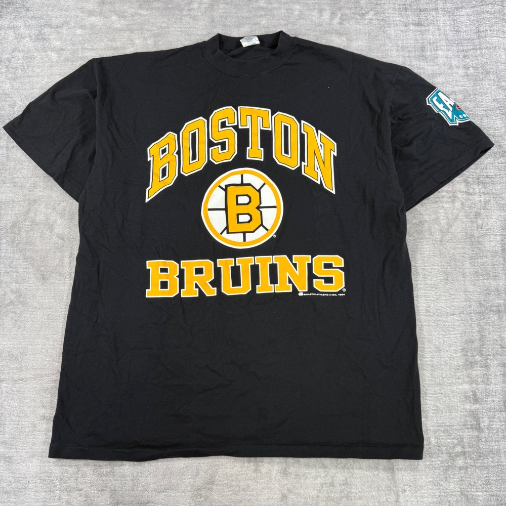 Boston Bruins Shirt Mens XL Black Vintage 90s NHL Hockey Bulletin Athletics